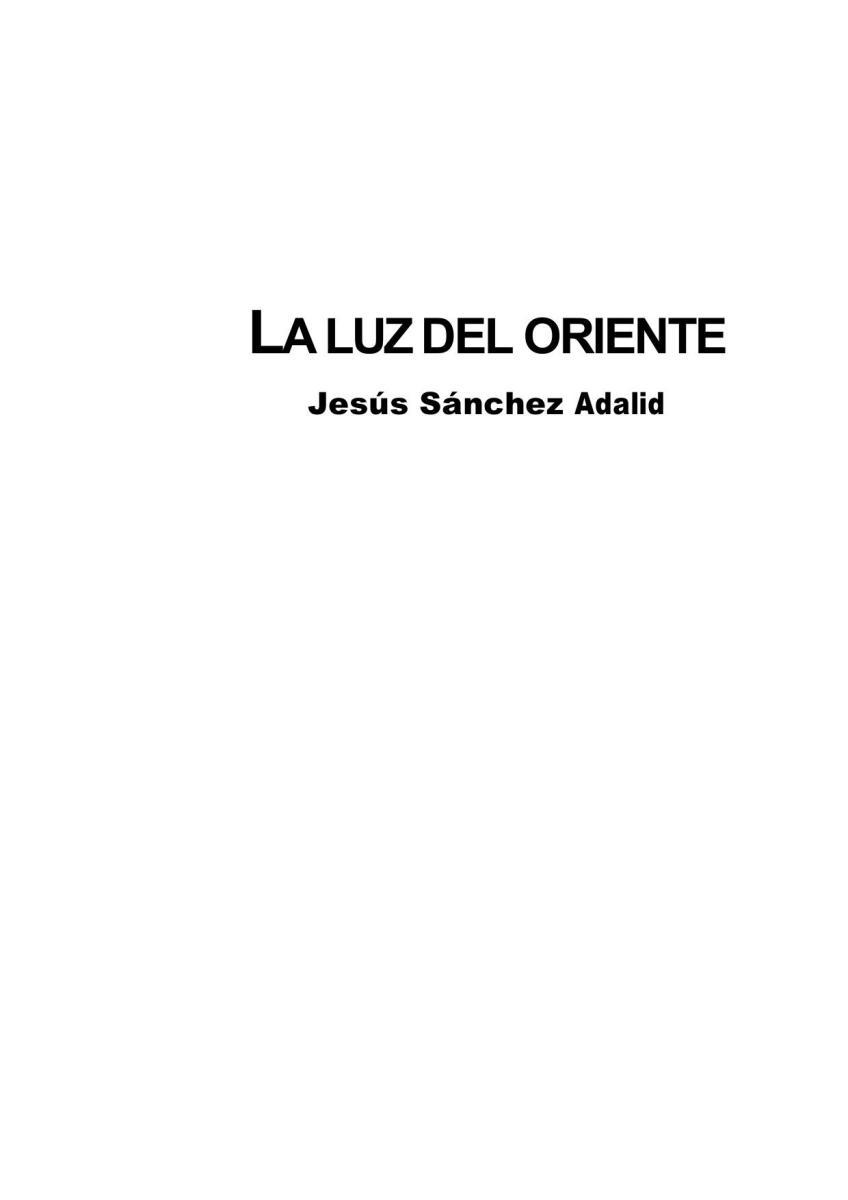 Portada de La luz de oriente